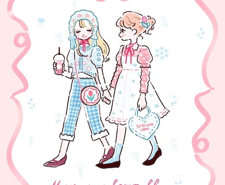 やさしく可愛い♡ガーリーなイラスト描きます 丁寧にヒアリングします！SNSアイコン・プレゼントにおすすめ イメージ2