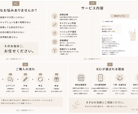 店舗向けインスタ投稿作成ます 店舗の魅力を伝え、集客につながる投稿をご提案します イメージ2