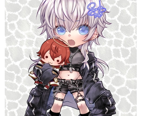可愛く繊細に！ミニキャラ・SDイラスト描きます SNS★華やかで可愛いミニキャライラスト描きます✨ イメージ2