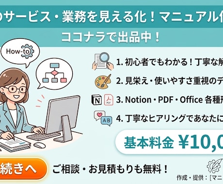 社内マニュアル作成します イメージ1