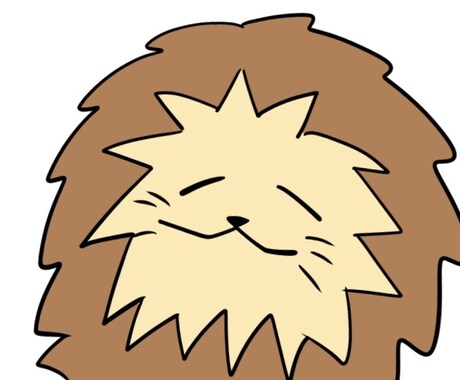 目を閉じた動物描きます アイコン等にも使えます目を閉じた動物を描きます イメージ2