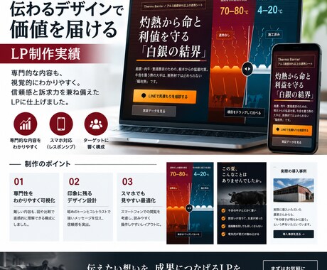 伝わる・選ばれるLPを丁寧に制作します 構成・デザイン・スマホ対応までまとめて制作 イメージ2