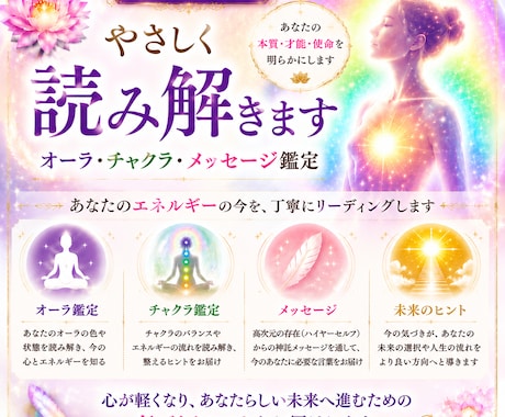 今のあなたを鑑定します オーラとチャクラとメッセージを読み解きます イメージ1