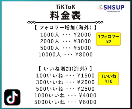 TikTokフォロワー1000人増加させます コスパ最強！ティックトックのフォロワー1000人宣伝！