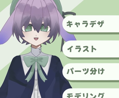 キャラデザからモデリングまで一括制作します イメージ1