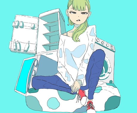 イラストでSNS用アイコンをデザインします イメージ1