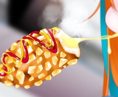 カフェの看板やメニュー表に使える料理の絵を描きます 絵柄と高い彩度を駆使して映える美味しそうな食べ物を描きます イメージ1