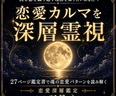 苦しい恋の根本原因を恋愛カルマから深層霊視します 27ページ鑑定書｜恋愛パターン・感情回路・21日間の調律法 イメージ1