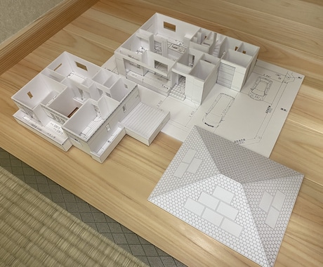 白模型(S=1/50)　建築模型を製作いたします 計画提案・記念品などに！⭐︎送料込み⭐︎ イメージ1