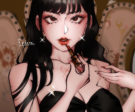 最短3日/厚塗りイラスト制作/アイコン制作します 色気づく瞳と耽美な色気。あなたの「好き」を深みのある厚塗り イメージ1