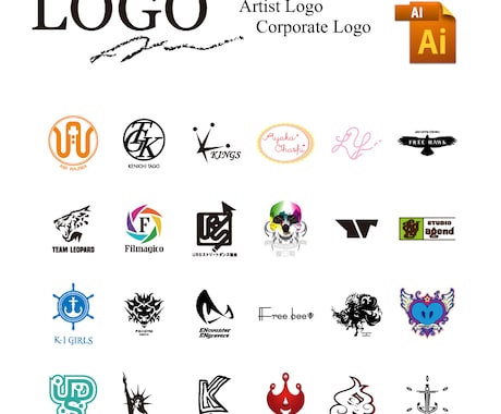 個性際立つ！アーティストロゴ・企業ロゴを作成します プロが制作・センスある作品が好きな方へ イメージ1