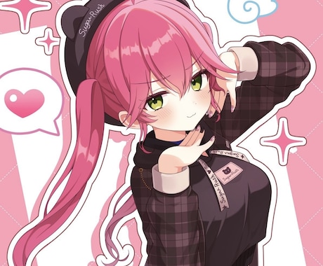 可愛いイラスト制作いたします アイコンや歌ってみた動画、グッズなどに！ イメージ2