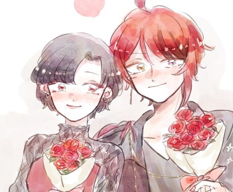 かわいい雰囲気のデジタルイラストかきます アイコン、夢絵、似顔絵、他なんでもどうぞ！ イメージ2