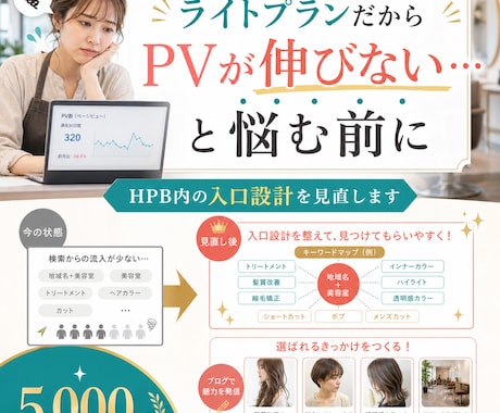 HPBライトプランでPVを増やす方法教えます ライトプランでプラチナぶち抜きコンサル イメージ2