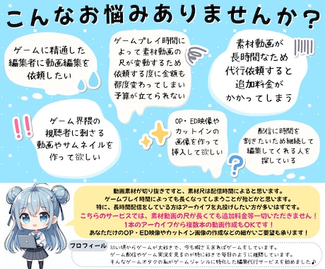 初回お試し・月契約プラン有り！動画編集を代行します ＊ゲームジャンルに特化＊切り抜きや実況動画など作成します♪ イメージ2