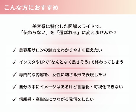 選ばれる美容資料｜図解スライド制作します プレゼン資料や提案書もお任せください！10枚5,000円~ イメージ2