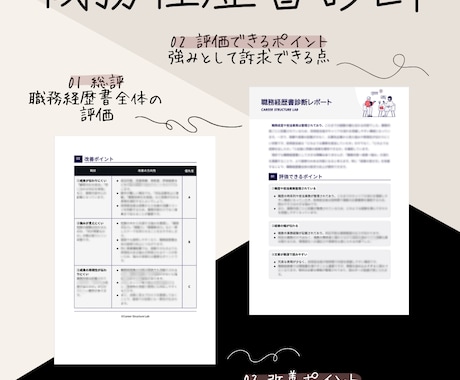 職務経歴書を診断し改善ポイントを整理しますます 強みと改善点を整理し、次に何を直すべきかをご提案します イメージ1