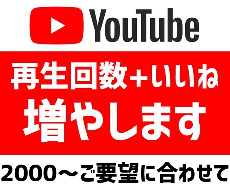 YouTube再生数+2000回増やします あなたの動画の宣伝をお手伝いします。 イメージ1