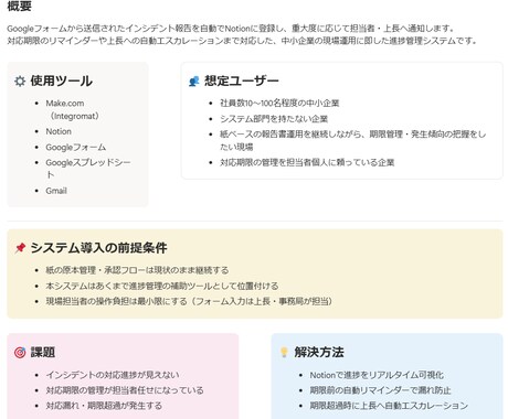 インシデント管理をNotionで自動化します Notionで進捗を自動管理・通知 イメージ2