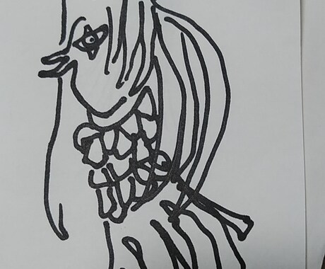 疫病退散。　ア　マ　ビ　エ　描きます コロナ禍の今。疫病避けのアマビエ描きます。 イメージ1
