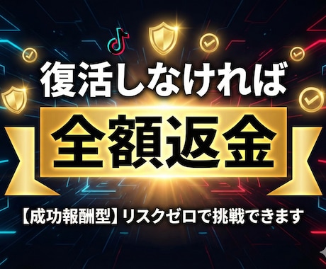 TikTok永久凍結アカウントの復旧を支援します 【成功報酬型】ログイン不能でも3週間以内に復活させた経験あり イメージ2
