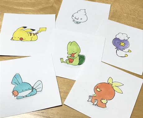 ポケモンイラスト描きます メタモン変身風ゆるふわなポケモン イメージ1