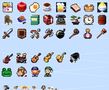 もとゲーム会社のデザイナーがドットをうちます 懐かしい4bit・16色の本格ドット絵を様々な用途にどうぞ！ イメージ2