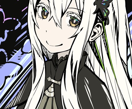 ベタ塗りのイラストを描きます シンプルなイラストです！ハッチングを多用します イメージ1