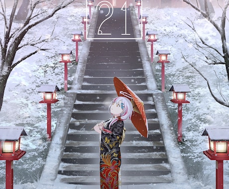 一枚絵を制作致します サムネイル、立ち絵、挿絵、観賞用等幅広く受け付けております。 イメージ2