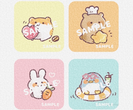 ゆるふわ♡かわいいミニキャラ制作します 人物、動物イラスト描きます。SNSアイコンにどうぞ！ イメージ2