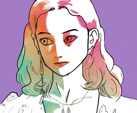 SNS向けのアイコン・ヘッダーのイラスト作成します どこにもない自分だけのアイコン！！ イメージ1