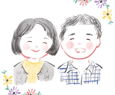手描きタッチの絵本のような似顔絵作成します 絵本のようなやさしいイラストを探している方へ✾ イメージ2