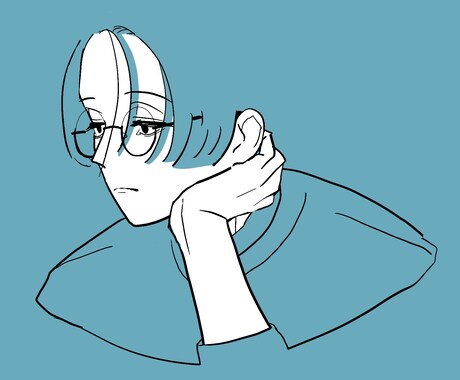 単色塗りのかっこいいイラストを描きます シンプルでかっこいいイラストを求めるあなたに。 イメージ2