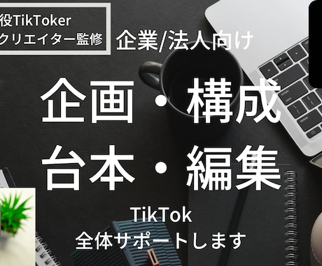 本気企業向けTikTokサポート/運用代行します 時代はTiktok！【最新版】企画案・構成・台本・編集・投稿 イメージ1