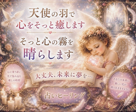 天使の羽で心をそっと癒します 心の霧を晴らす光の導き✨ 大丈夫。未来へ夢を…占いヒーリング イメージ2