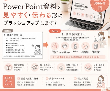 文字ばかりの研修資料を見やすくます 小難しい文章の資料を、イラストや図解で視認しやすくします イメージ1