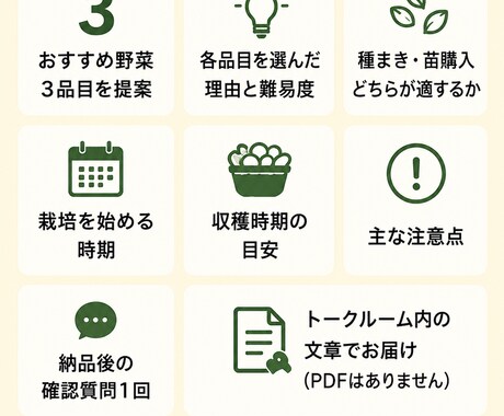 今から育てる野菜を3つ提案します 地域・時期・環境に合う育てやすい野菜を選びます イメージ2