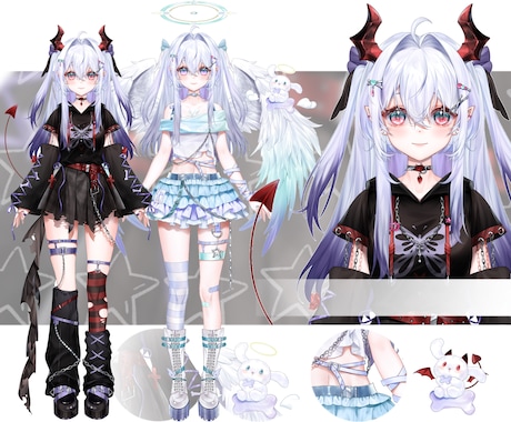 企業並透明感vtuberキャラ制作します 繊細なトラッキング、イラストとLive2d全工程、表情8つ イメージ2