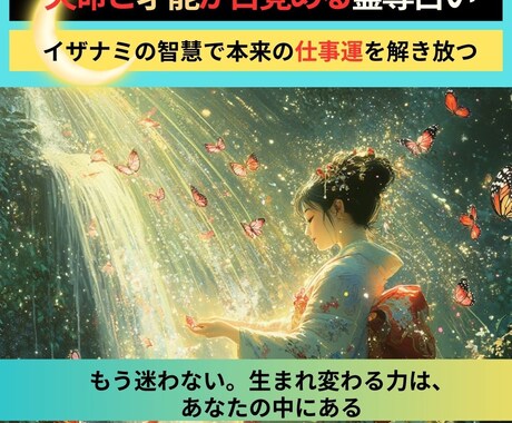 天命と才能が目覚める霊導占いをします イザナミの智慧で本来の仕事運を解き放つ イメージ2