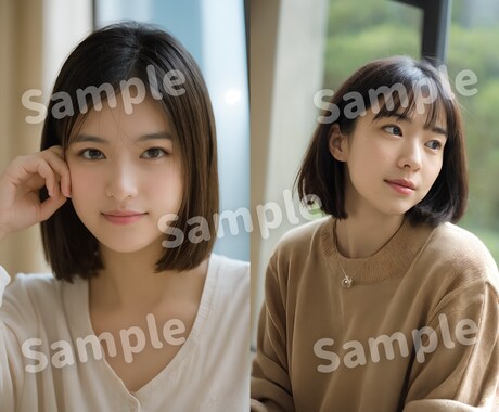 素朴なAI女性素材画像の生成代行します Stable Diffusionを使用したランダム画像生成 イメージ2