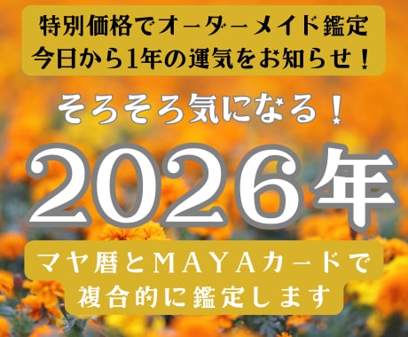 2026年の運気をマヤ暦で占います 保存版！読みやすい鑑定書でお届け！何度も読んで指針にできます イメージ1