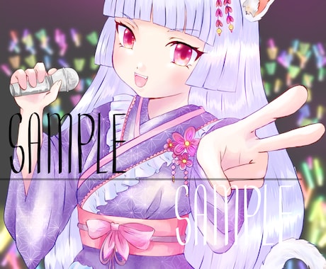 可愛いイラスト描きます 可愛い一枚絵、立ち絵や配信サムネイル描きます⭐︎商用利用◎ イメージ1