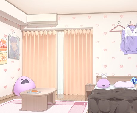 VTuberの配信背景・雑談背景を制作します VTuber雑談配信にぴったりな「配信部屋背景」を制作します イメージ2