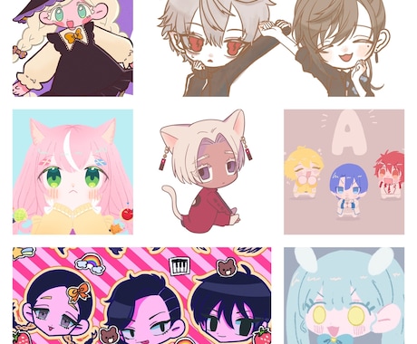 個性的で可愛いイラストを作成します キラキラの瞳が可愛いイラスト制作します！ イメージ2