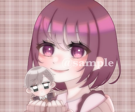 SNS用のアイコンお描きします かわいいイラスト、主に女の子を描くのが得意です！ イメージ2