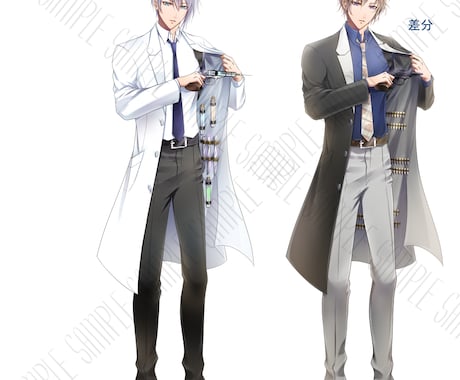 キャラクターデザインいたします キャラクターデザイン、全身図セットです。 イメージ2