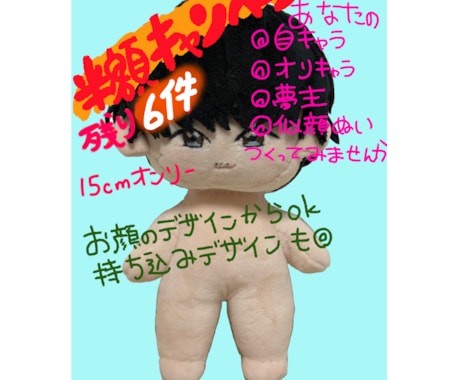 オリジナルぬいぐるみ作成します 実現させたいあなただけのぬいぐるみ半額キャンペーン中★ イメージ1