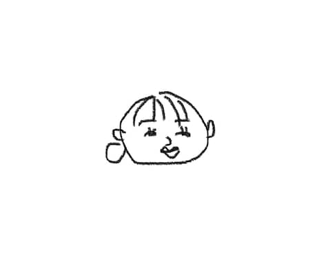 指でかいてます シンプルでぬけてる、なんかいい似顔絵 イメージ2