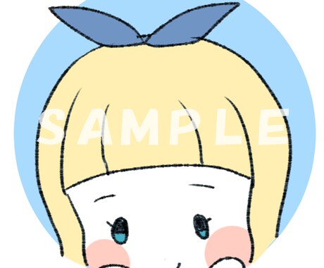 最短即日！ゆるくて可愛いアイコン描きます 丸枠からひょっこり出てるアイコンを描きます イメージ2