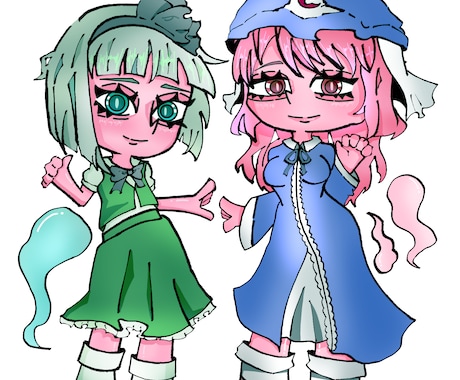 SNSアイコン作成します ビビットな色彩、独自の絵柄であなたのキャラを描きます イメージ2